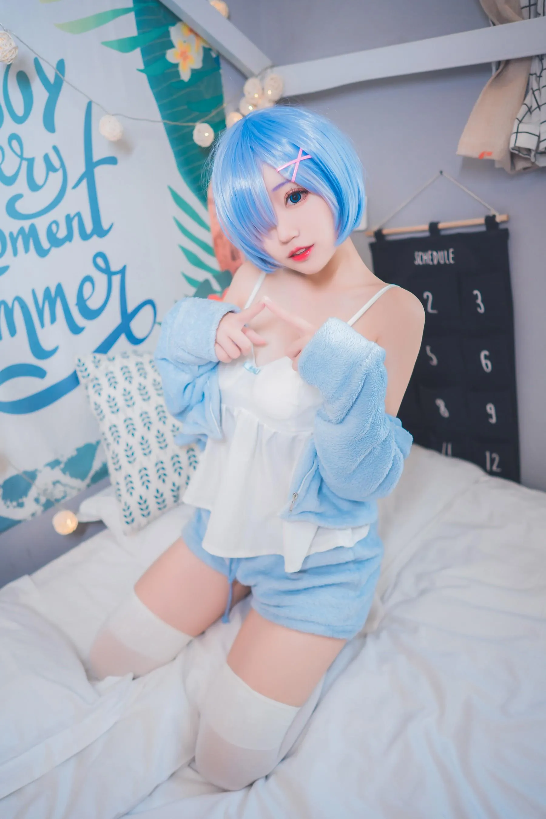 猫君君_MaoJun – NO.23 雷姆猫耳睡衣 [29P]插图7